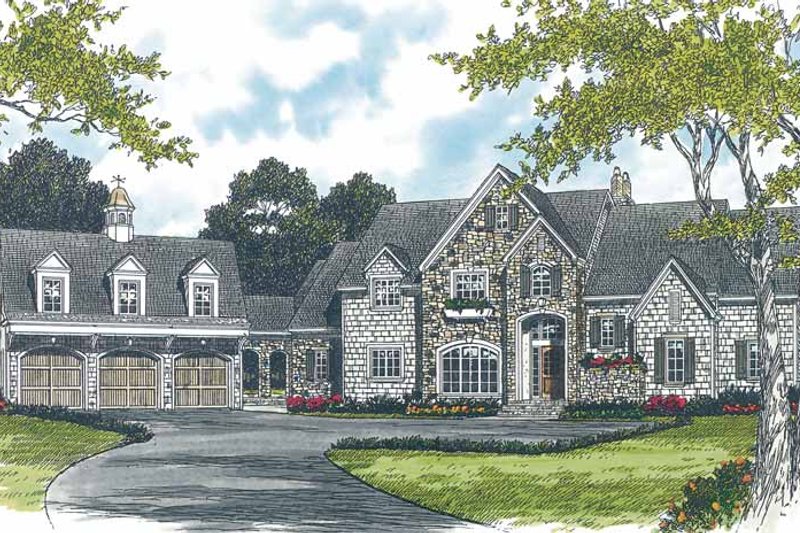 Architectural House Design - Country Exterior - Front Elevation Plan #453-233