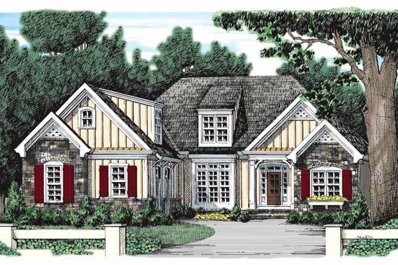Home Plan - Country Exterior - Front Elevation Plan #927-933