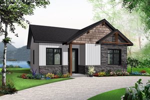 Cottage Exterior - Front Elevation Plan #23-2298