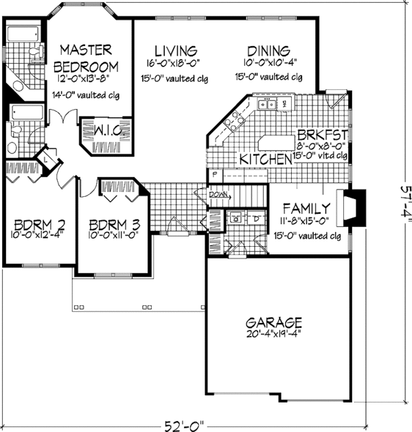 House Design - Country Floor Plan - Main Floor Plan #320-1081