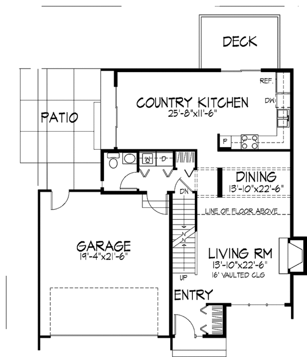 Architectural House Design - Contemporary Floor Plan - Main Floor Plan #320-863