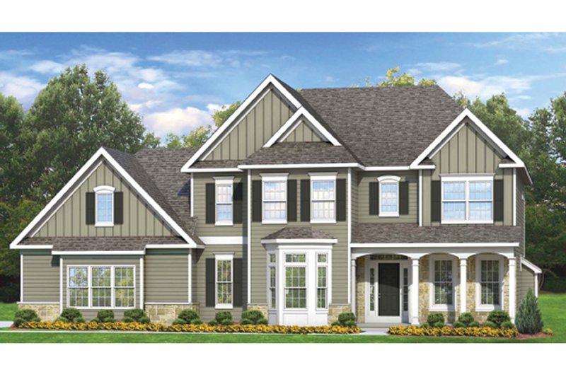 Architectural House Design - Colonial Exterior - Front Elevation Plan #1010-61