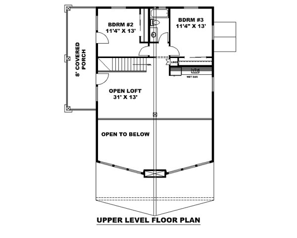 Dream House Plan - Craftsman Floor Plan - Upper Floor Plan #117-925