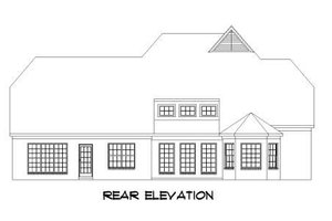Exterior - Rear Elevation for Traditional House Plan #424-32 - 5 bed, 4 bath