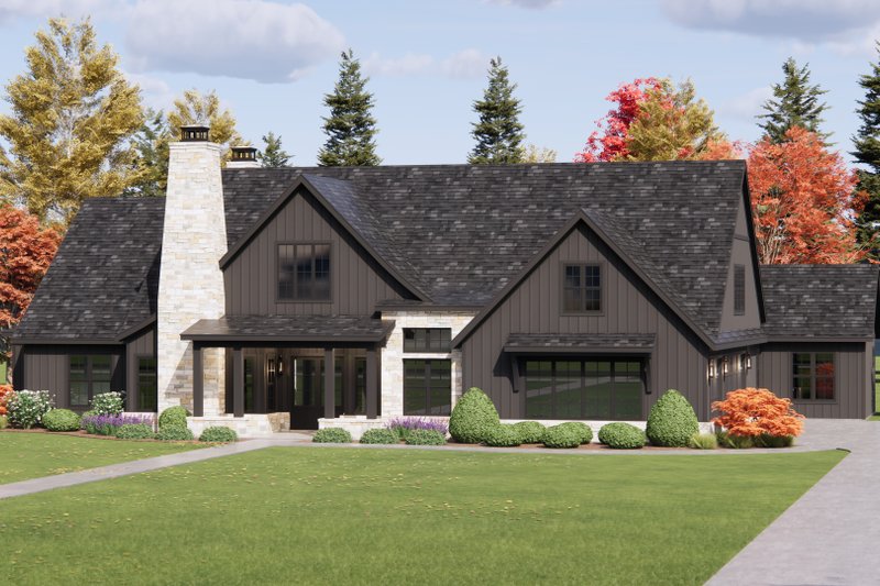 House Blueprint - Exterior - Front Elevation 7 for Cottage House Plan #1096-171 - 4 bed, 3 bath