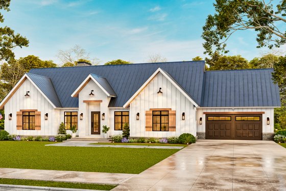 Exterior - Front Elevation 9 for Farmhouse House Plan #119-470 - 3 bed, 3 bath