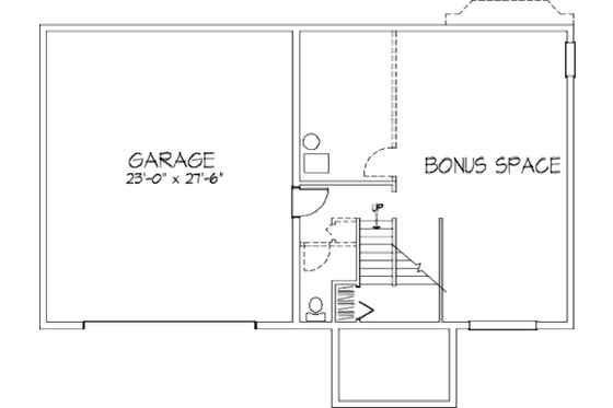 Floor Plan - Lower Floor for Traditional House Plan #320-369 - 3 bed, 2 bath