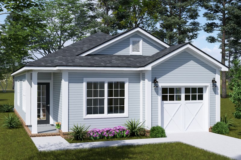 House Blueprint - Cottage Exterior - Front Elevation Plan #513-2429