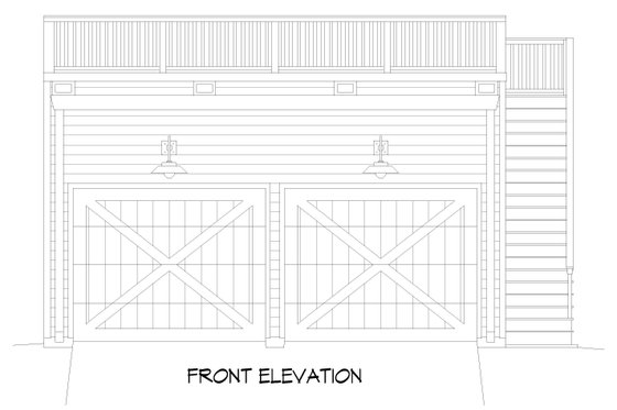 Exterior - Front Elevation 3 for Southern House Plan #932-1191, 0 bath