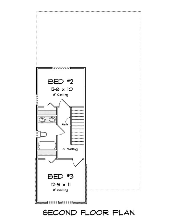 Cottage Floor Plan - Upper Floor Plan #513-2290