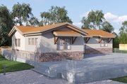 Mediterranean Style House Plan - 3 Beds 1 Baths 988 Sq/Ft Plan #1106-110 Exterior 