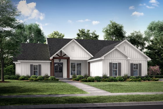 Exterior - Front Elevation 3 for Farmhouse House Plan #430-225 - 4 bed, 2 bath
