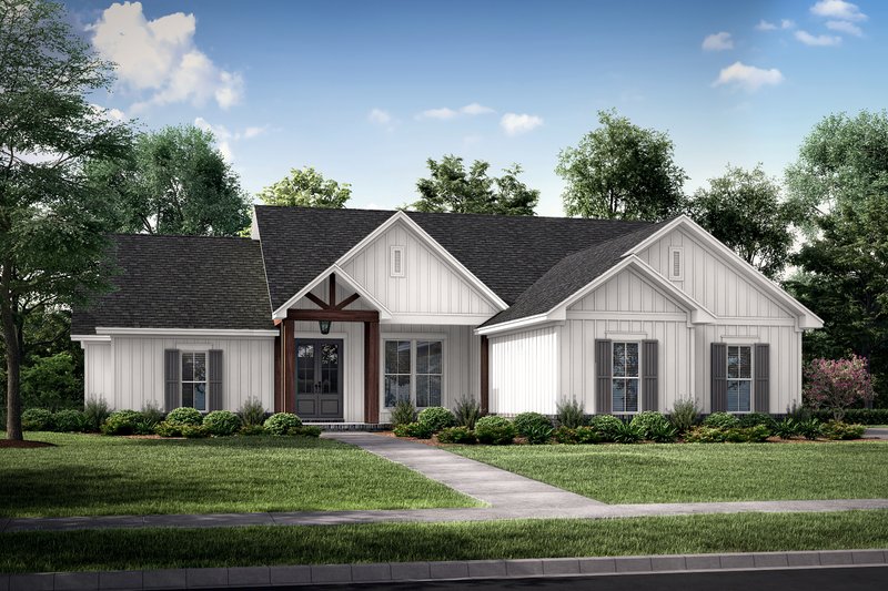 Dream House Plan - Exterior - Front Elevation 3 for Farmhouse House Plan #430-225 - 4 bed, 2 bath