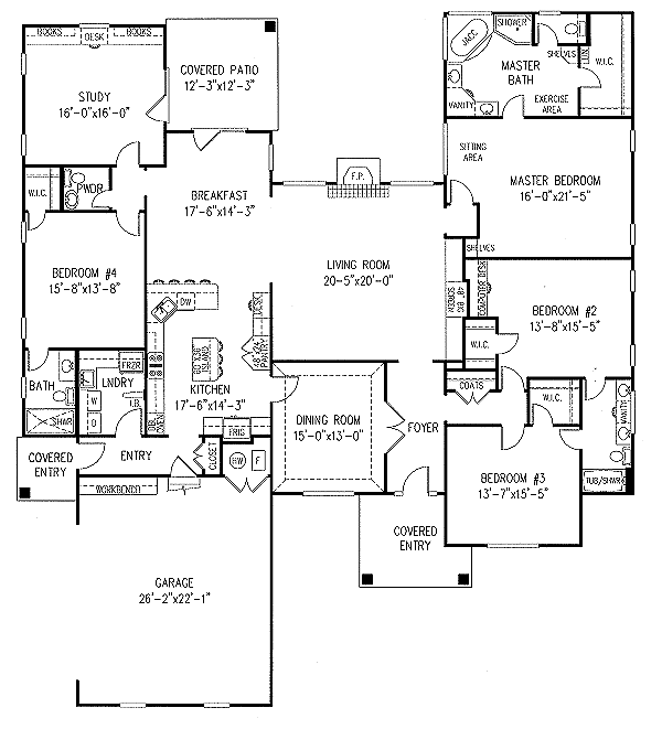 Traditional Floor Plan - Main Floor Plan #11-103