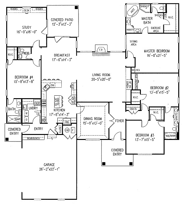 Home Plan - Traditional Floor Plan - Main Floor Plan #11-103