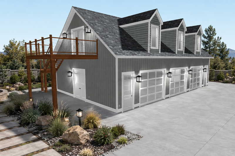 House Blueprint - Exterior - Front Elevation 2 for Traditional House Plan #1060-490, 0 bath