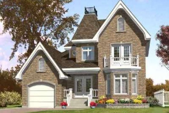 Exterior - Front Elevation for Cottage House Plan #138-137 - 3 bed, 1.5 bath