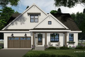 Exterior - Front Elevation 3 for Farmhouse House Plan #51-1327 - 3 bed, 2.5 bath