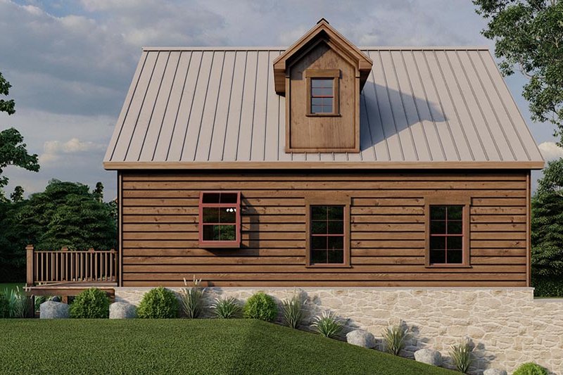 Home Plan - Exterior - Rear Elevation 1 for Country House Plan #923-303 - 3 bed, 2.5 bath