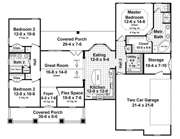 Country Floor Plan - Main Floor Plan #21-352