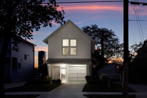 Contemporary style home design, elevation