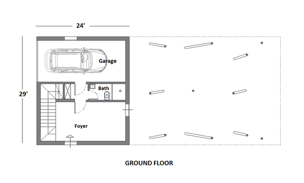 Contemporary Floor Plan - Lower Floor Plan #542-21