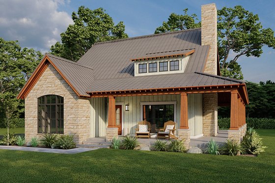 Exterior - Front Elevation 3 for Craftsman House Plan #923-295 - 3 bed, 2.5 bath