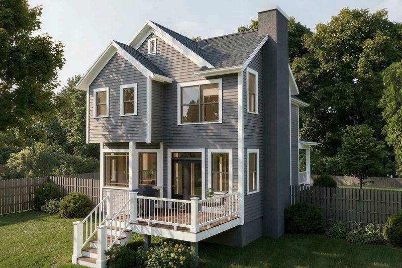 House Blueprint - Exterior - Front Elevation 3 for Farmhouse House Plan #79-304 - 4 bed, 3 bath