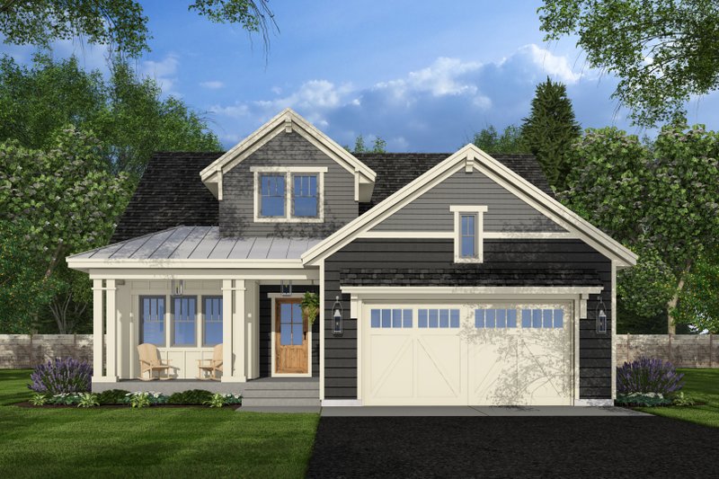 House Blueprint - Exterior - Front Elevation 5 for Bungalow House Plan #51-1405 - 3 bed, 2 bath