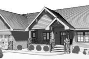 Craftsman Style House Plan - 3 Beds 3.5 Baths 1956 Sq/Ft Plan #921-32 Exterior 