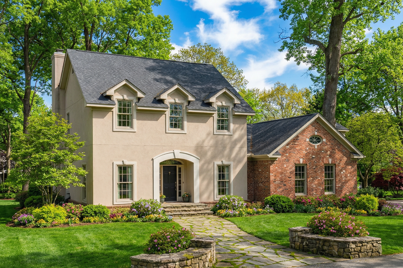 Exterior - Front Elevation 2 for European House Plan #17-276 - 3 bed, 2.5 bath