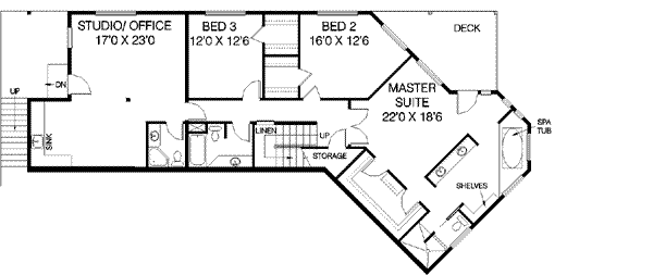 Dream House Plan - Traditional Floor Plan - Lower Floor Plan #60-526