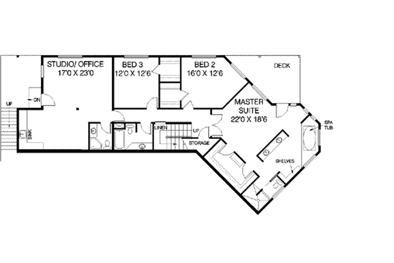 Architectural House Design - Floor Plan - Lower Floor for Traditional House Plan #60-526 - 4 bed, 4 bath