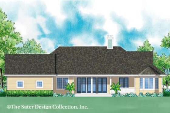 Exterior - Rear Elevation for Ranch House Plan #930-244 - 3 bed, 2 bath