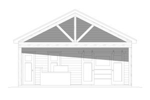 Exterior - Front Elevation 3 for Craftsman House Plan #932-656, 0.5 bath