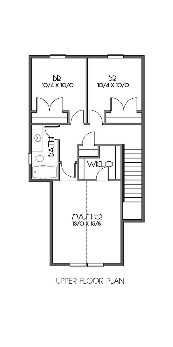 Cottage Floor Plan - Upper Floor Plan #423-56