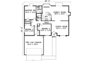 Ranch Style House Plan - 3 Beds 2 Baths 1512 Sq/Ft Plan #1-1267 