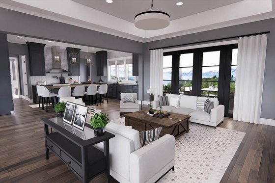 Interior - Family Room 2 for Farmhouse House Plan #51-1222 - 4 bed, 3.5 bath