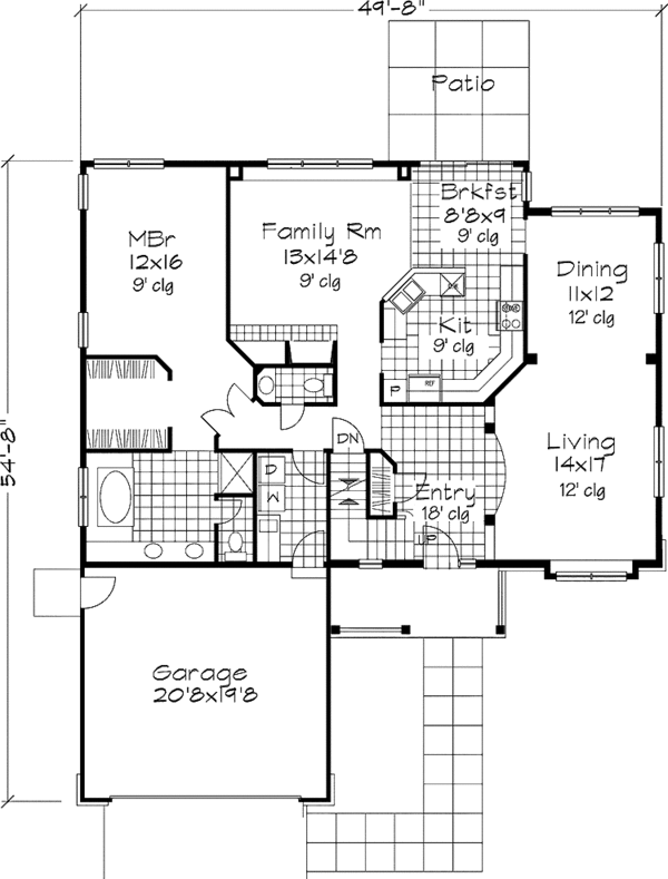 Dream House Plan - European Floor Plan - Main Floor Plan #320-511