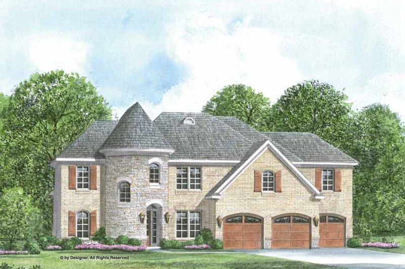 Architectural House Design - Exterior - Front Elevation 3 for European House Plan #952-204 - 6 bed, 5 bath