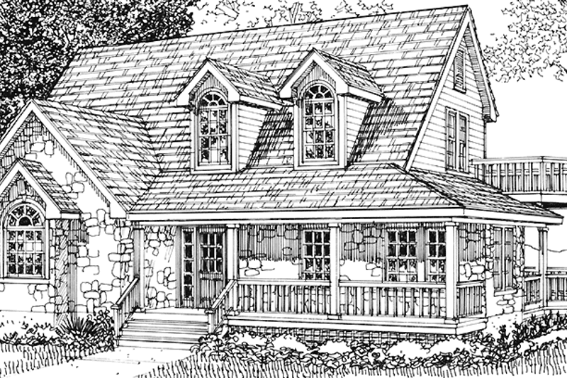 Dream House Plan - Country Exterior - Front Elevation Plan #140-177