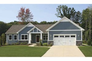 Exterior - Front Elevation 3 for Craftsman House Plan #928-164 - 2 bed, 2.5 bath