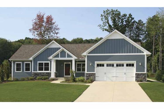 Exterior - Front Elevation 3 for Craftsman House Plan #928-164 - 2 bed, 2.5 bath