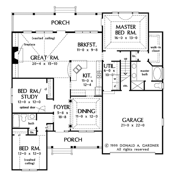 House Design - Country Floor Plan - Main Floor Plan #929-519
