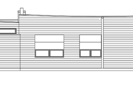 Exterior - Rear Elevation for Contemporary House Plan #484-12 - 3 bed, 3 bath