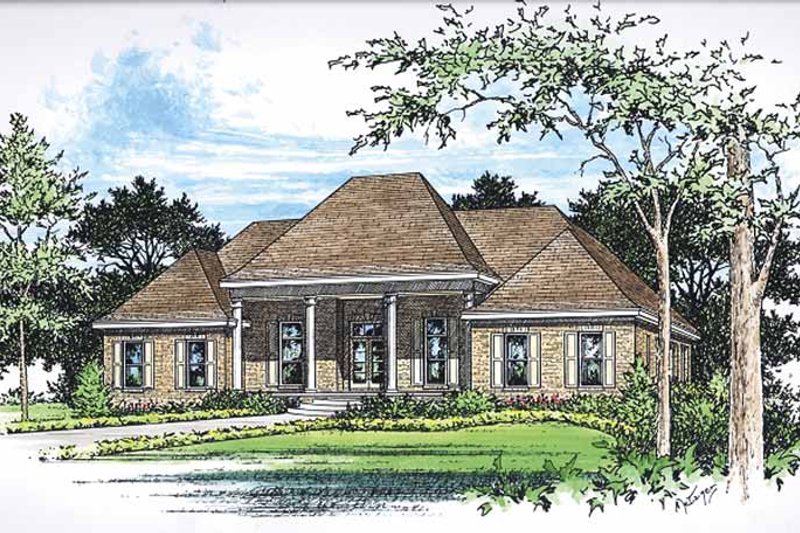 Architectural House Design - Classical Exterior - Front Elevation Plan #15-379