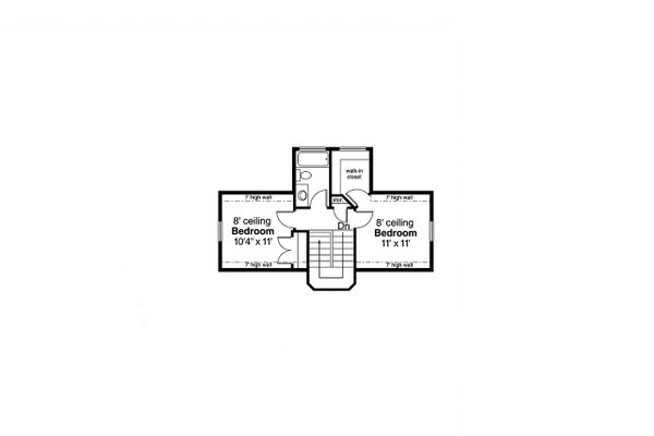 Home Plan - Traditional Floor Plan - Upper Floor Plan #124-307