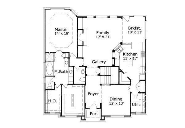 European Floor Plan - Main Floor Plan #411-621