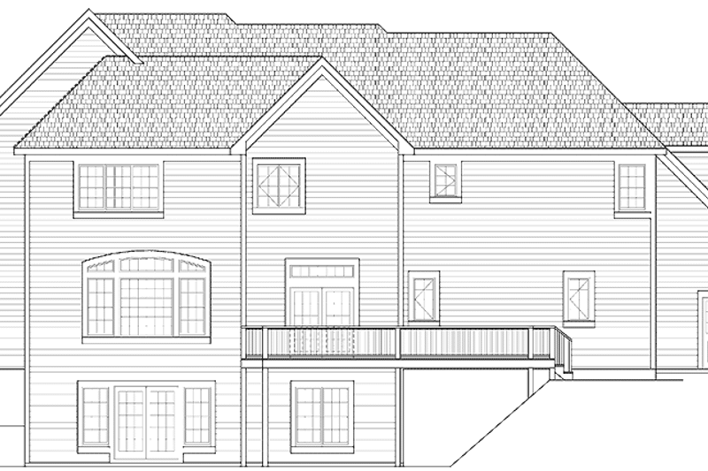 Home Plan - Exterior - Rear Elevation for Classical House Plan #328-413 - 5 bed, 4.5 bath