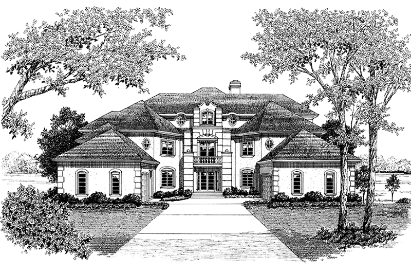 Architectural House Design - Mediterranean Exterior - Front Elevation Plan #453-202